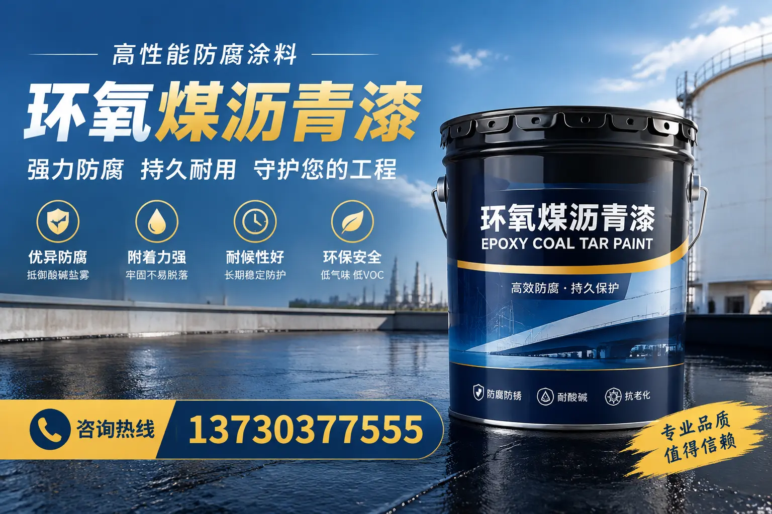 环氧煤沥青漆的耐久性分析，适合黔西南的使用场景